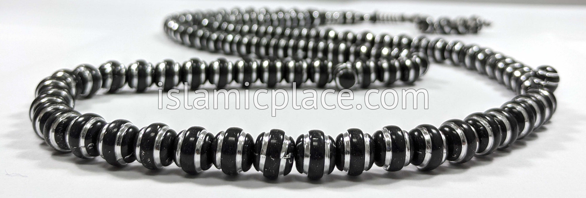 Black - Double Band Design Tasbih Prayer Beads