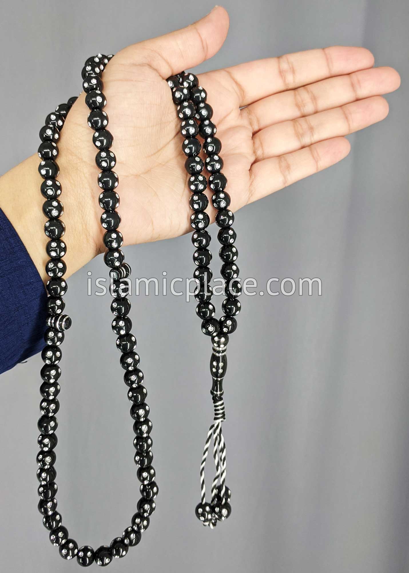 Black - Nuqta Design Tasbih Prayer Beads