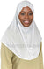 White - Pearly with Rhinestones Teen to Adult (Large) Hijab Al-Amira (1-piece style) - Design 10