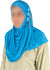 Teal Blue - Roses in a Row Teen to Adult (Large) Hijab Al-Amira (1-piece style) - Design 11