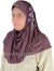 Dark Mauve - Roses in a Row Teen to Adult (Large) Hijab Al-Amira (1-piece style) - Design 11