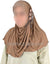 Oyster - Roses in a Row Teen to Adult (Large) Hijab Al-Amira (1-piece style) - Design 11