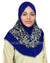 Royal Blue - Wild Prints Teen to Adult (Large) Hijab Al-Amira (1-piece style) - Design 13