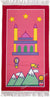 Red - Masjid Design Prayer Rug with Three Bright Stars (Junior Size)
