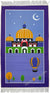 Blue - Masjid Design Prayer Rug with a Crescent Moon (Junior Size)