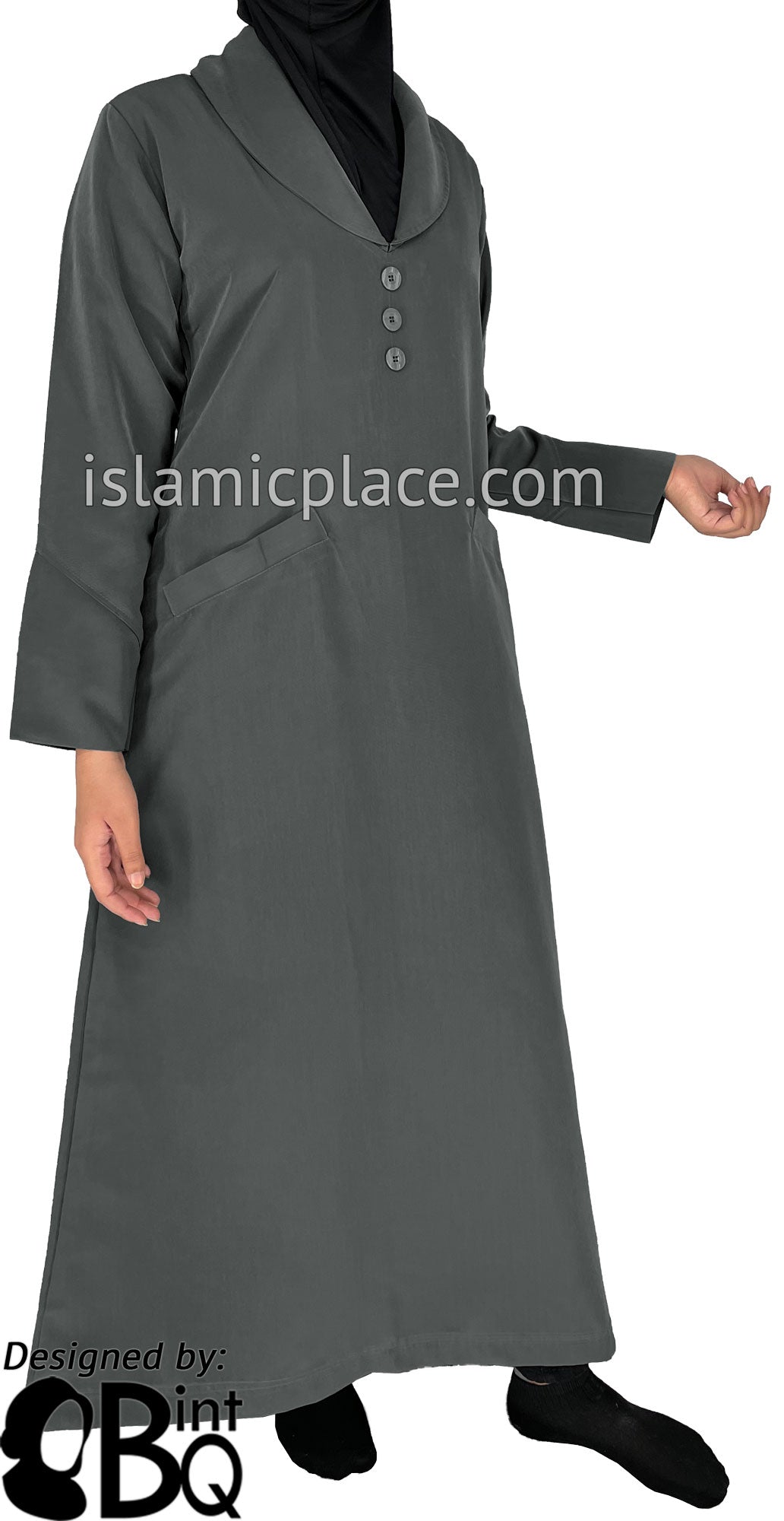 Gray - Nabiha Stylish Abaya by BintQ - BQ232