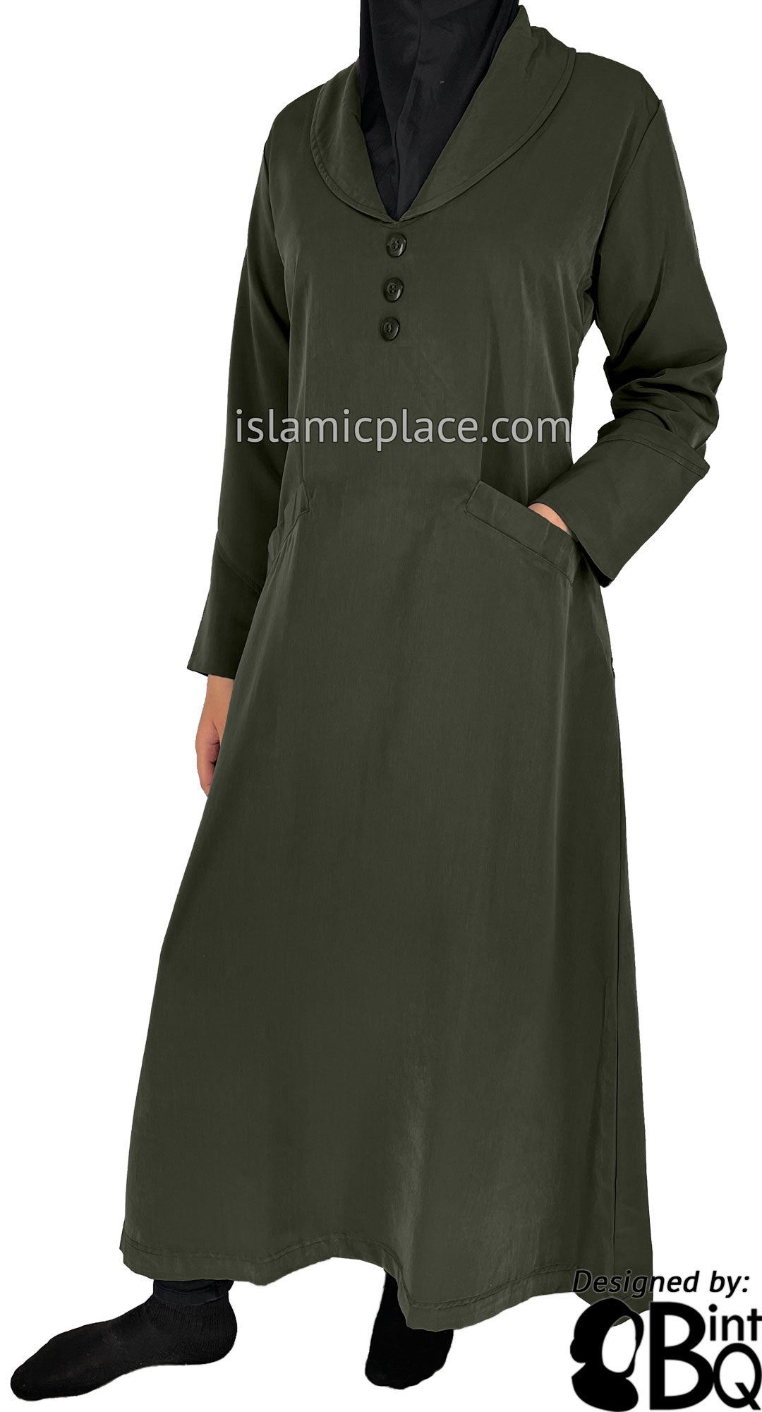 Camo Green - Nabiha Stylish Abaya by BintQ - BQ232