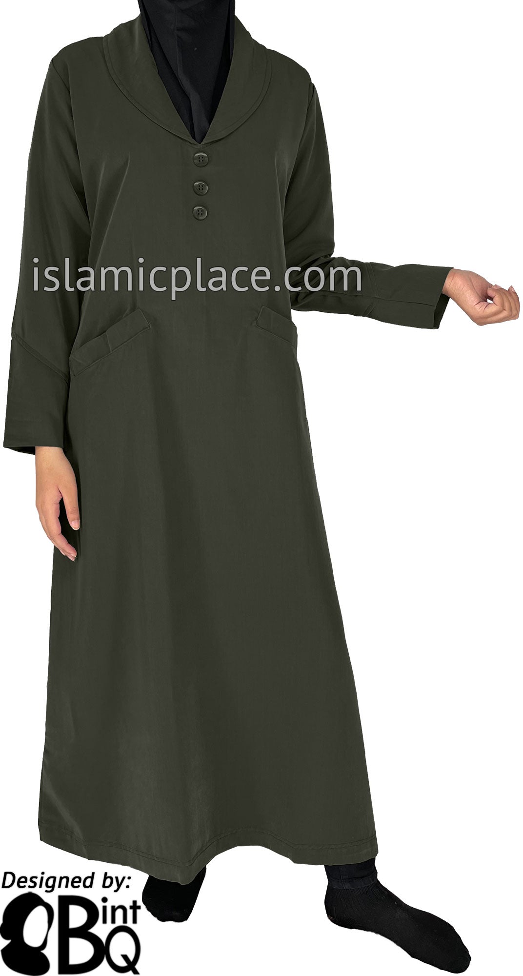 Camo Green - Nabiha Stylish Abaya by BintQ - BQ232