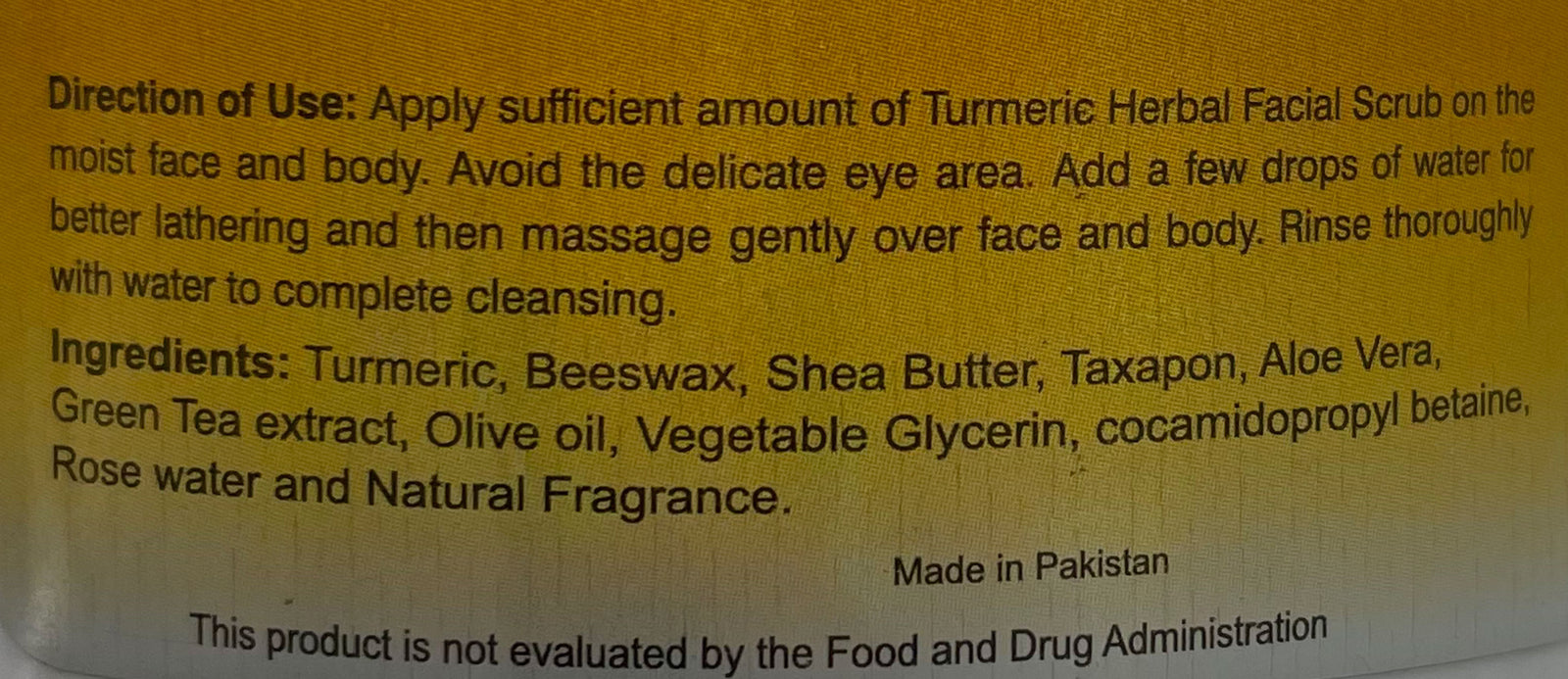 Turmeric Herbal Facial Scrub