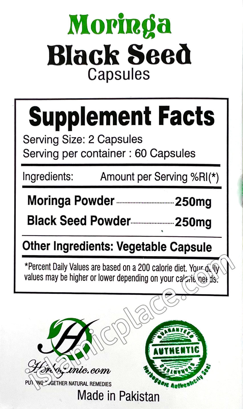 Moringa Black Seed - 60 Veggie Capsules