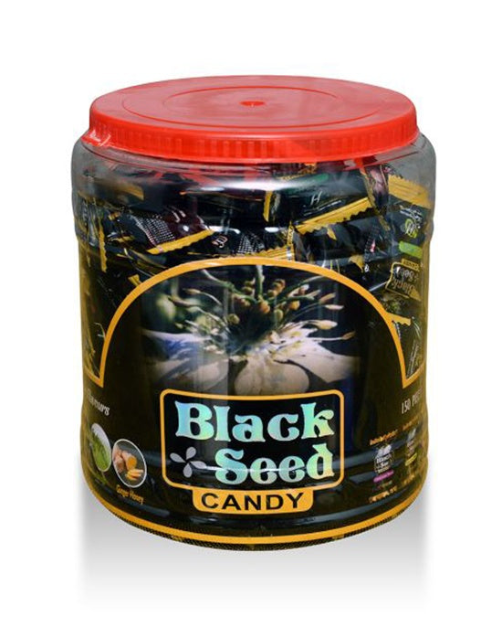 Black Seed Candy Jar - 6 Different Flavors - Total 150 Candies