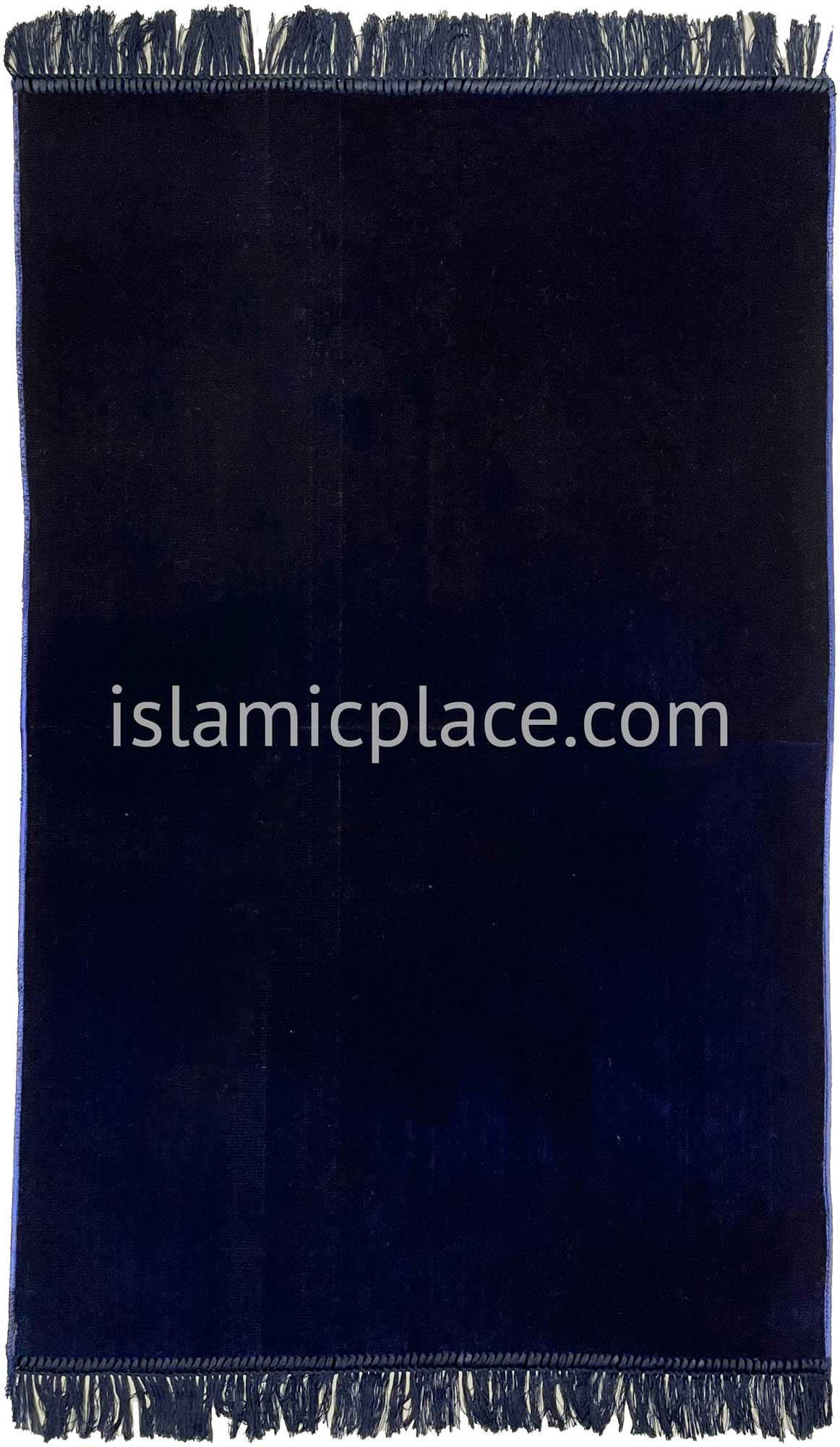 Navy Blue - Non-Distracting Plain Simple Velvet Prayer Rug