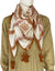 White and Rust - Traditional Style Men Scarf Kifaya