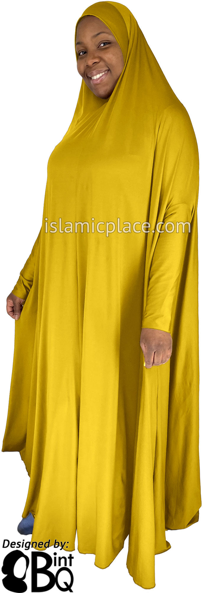 Golden Sand - Plain Overhead Abaya with Cuffs