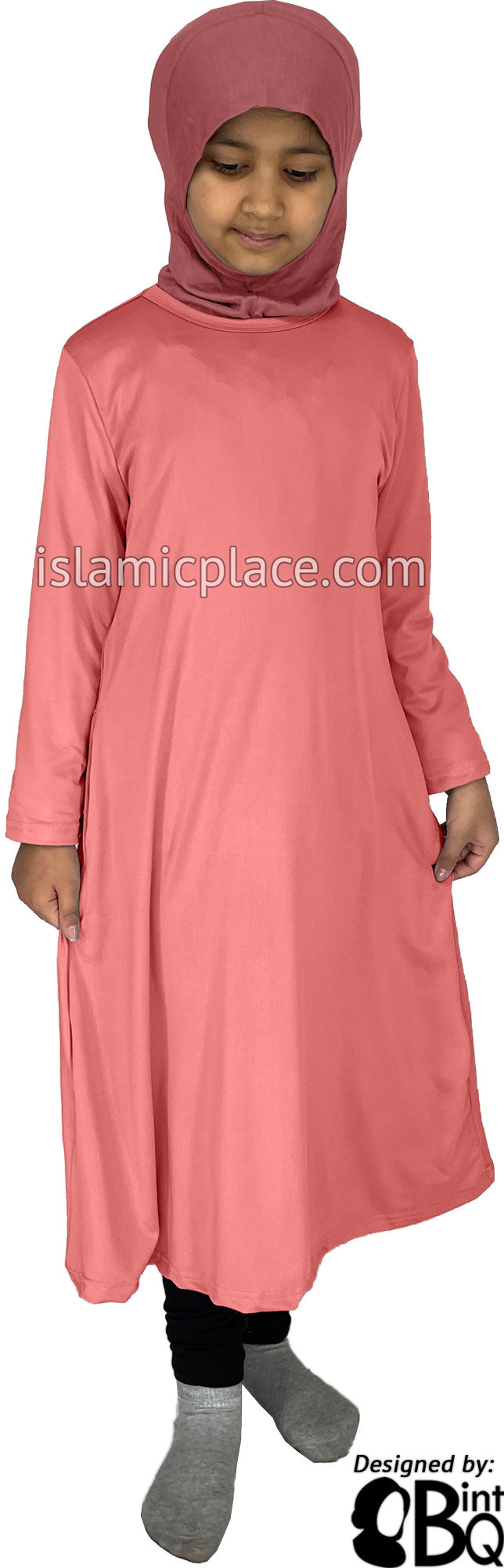 Blushing Pink - Girl’s Salima Simply Elegant Basic Abaya by BintQ