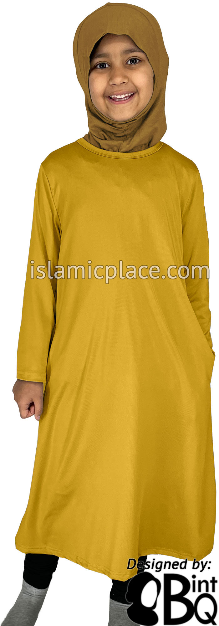 Golden Sand - Girl’s Salima Simply Elegant Basic Abaya by BintQ