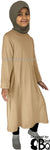 Beige - Girl’s Salima Simply Elegant Basic Abaya by BintQ