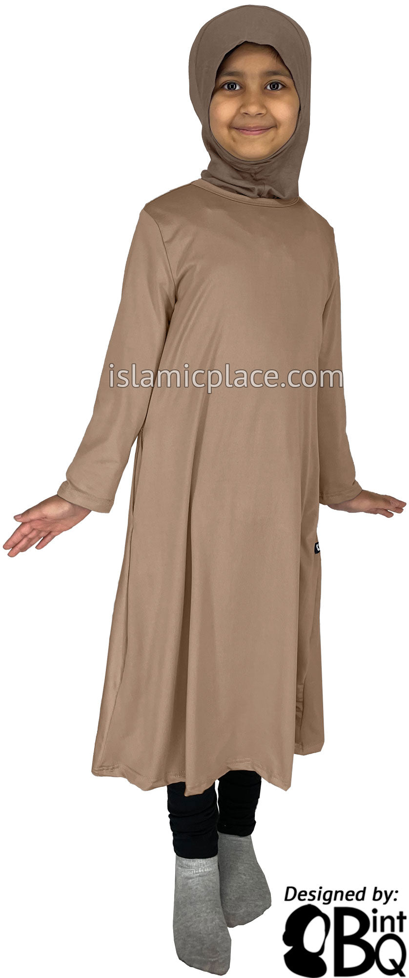 Oyster - Girl’s Salima Simply Elegant Basic Abaya by BintQ