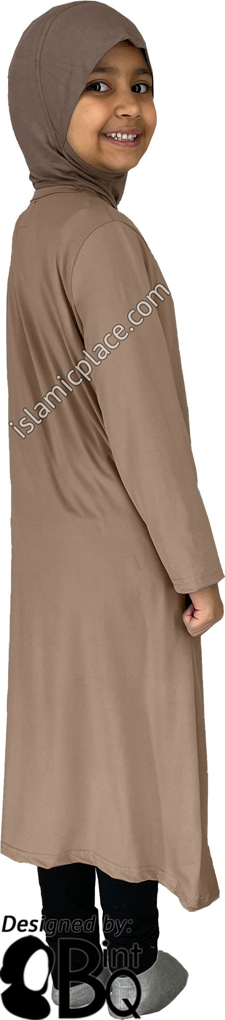 Oyster - Girl’s Salima Simply Elegant Basic Abaya by BintQ