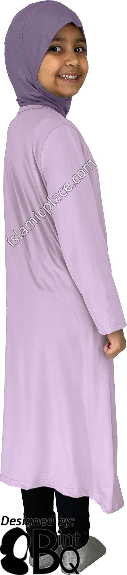 Lilac - Girl’s Salima Simply Elegant Basic Abaya by BintQ