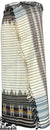 Cream with Black and Brown - Uthman Design Men Yemeni Lungi Izzar