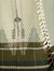 Cream with Olive and Black - Mujahid Design Men Yemeni Lungi Izzar