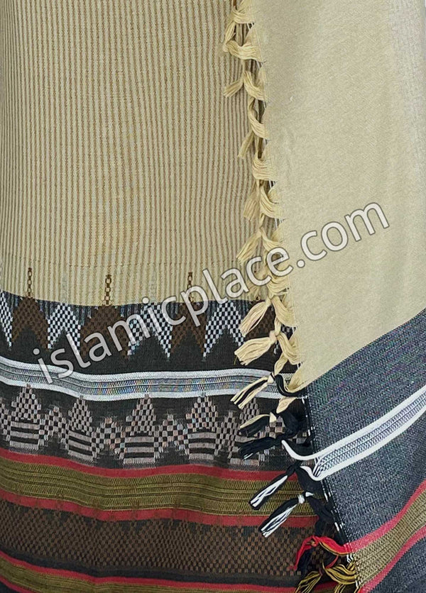 Sandstone with Black and Brown - Ibrahim Design Men Yemeni Lungi