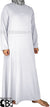 White - Salima Simply Elegant Basic Abaya by BintQ