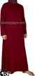 Light Burgundy - Salima Simply Elegant Basic Abaya by BintQ