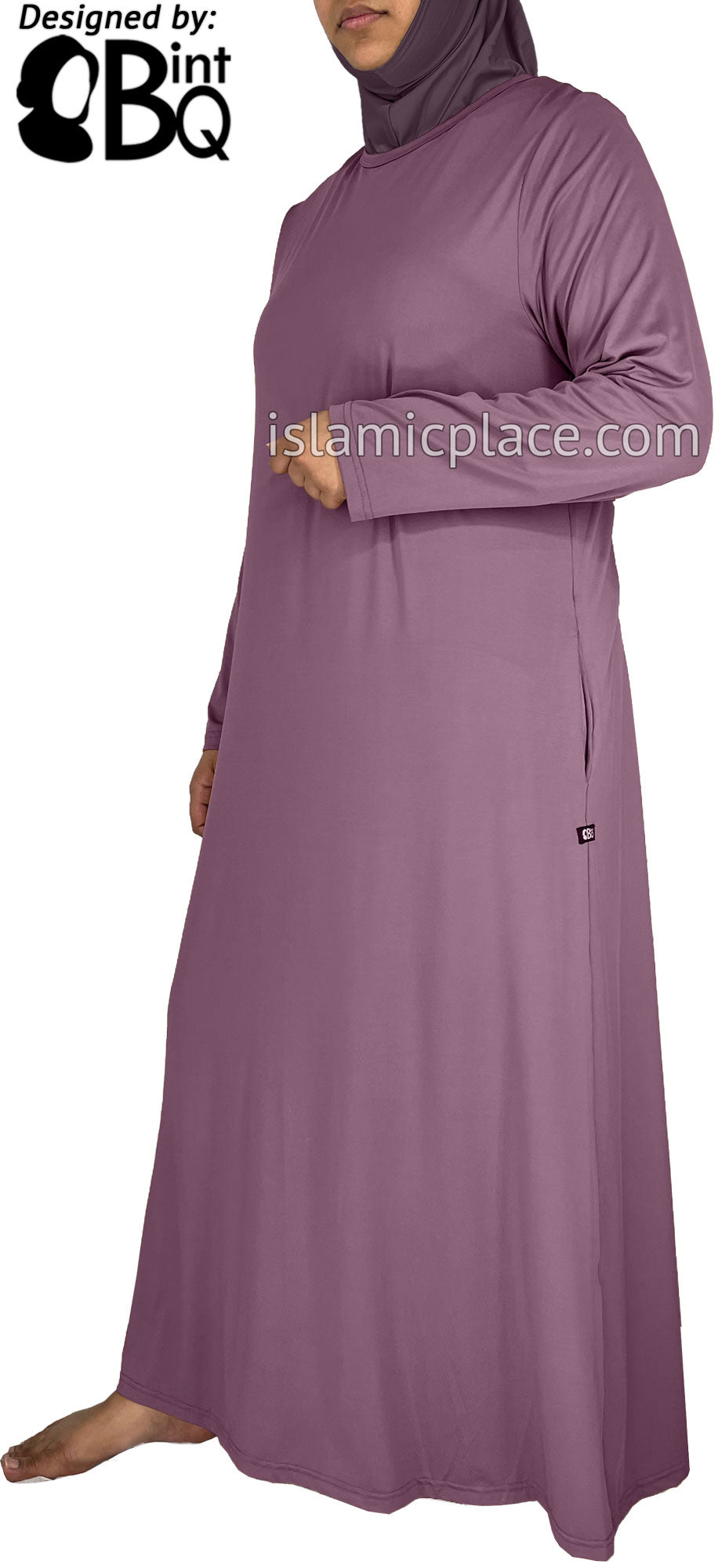 Light Plum - Salima Simply Elegant Basic Abaya by BintQ