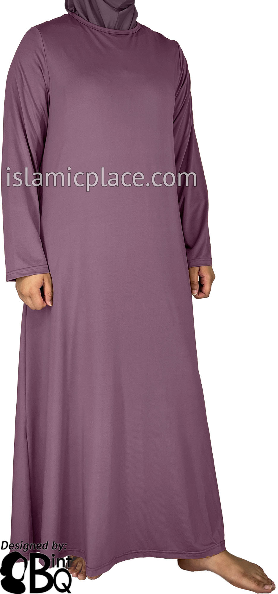 Light Plum - Salima Simply Elegant Basic Abaya by BintQ