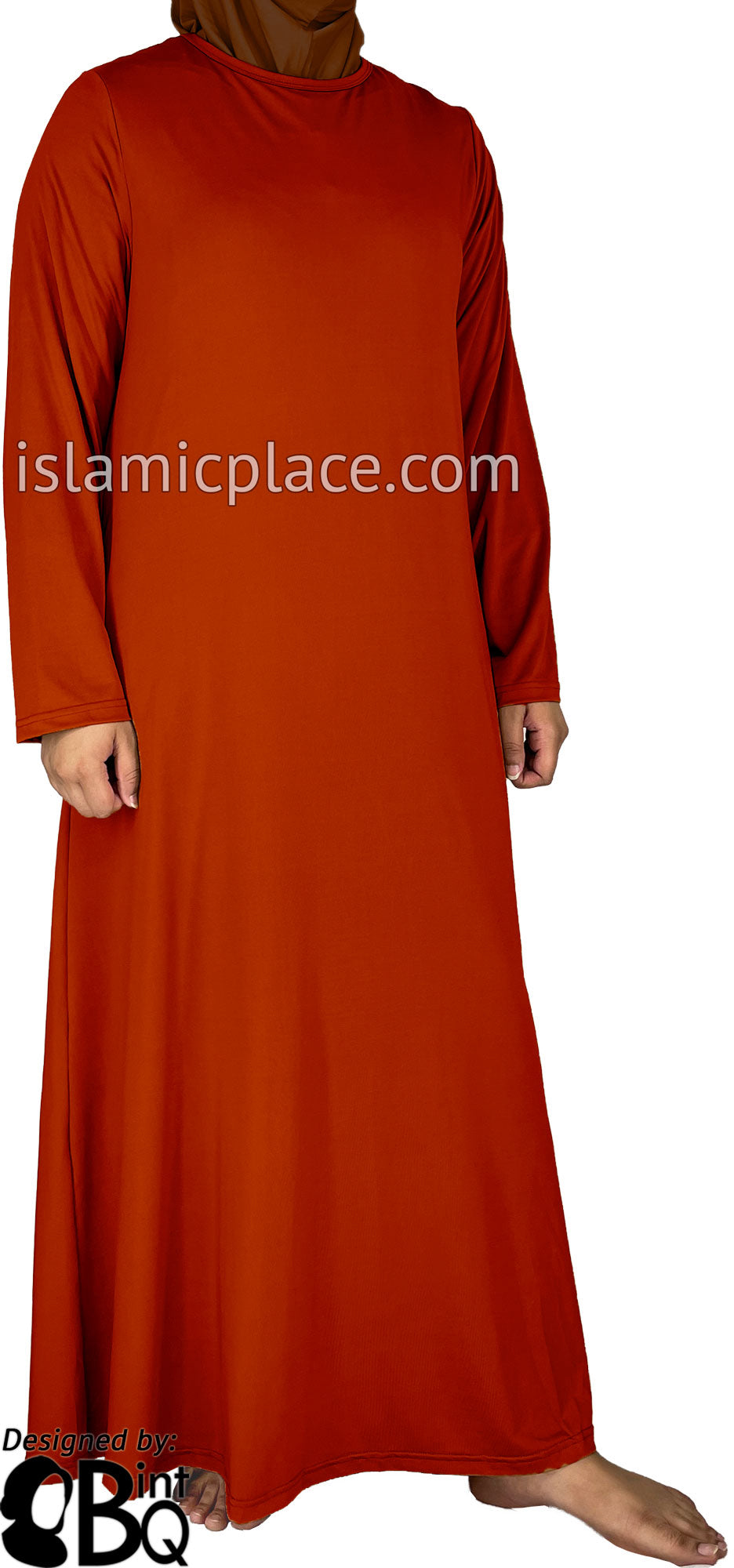 Rust - Salima Simply Elegant Basic Abaya by BintQ