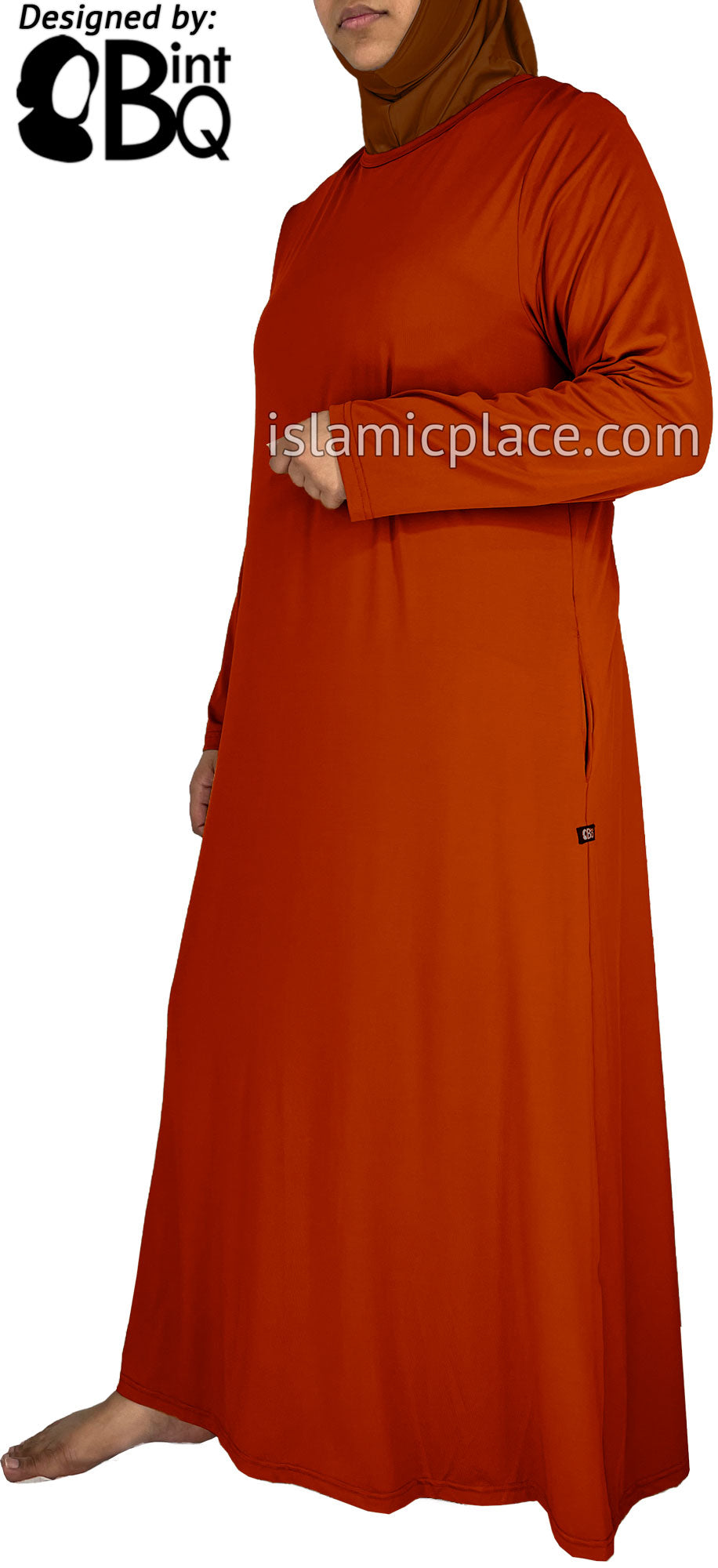 Rust - Salima Simply Elegant Basic Abaya by BintQ