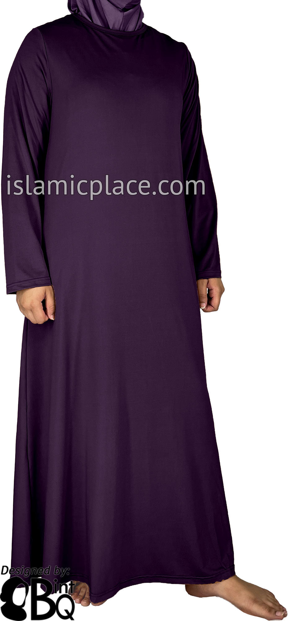 Plum Salima Simply Elegant Basic Abaya by BintQ The Islamic Place