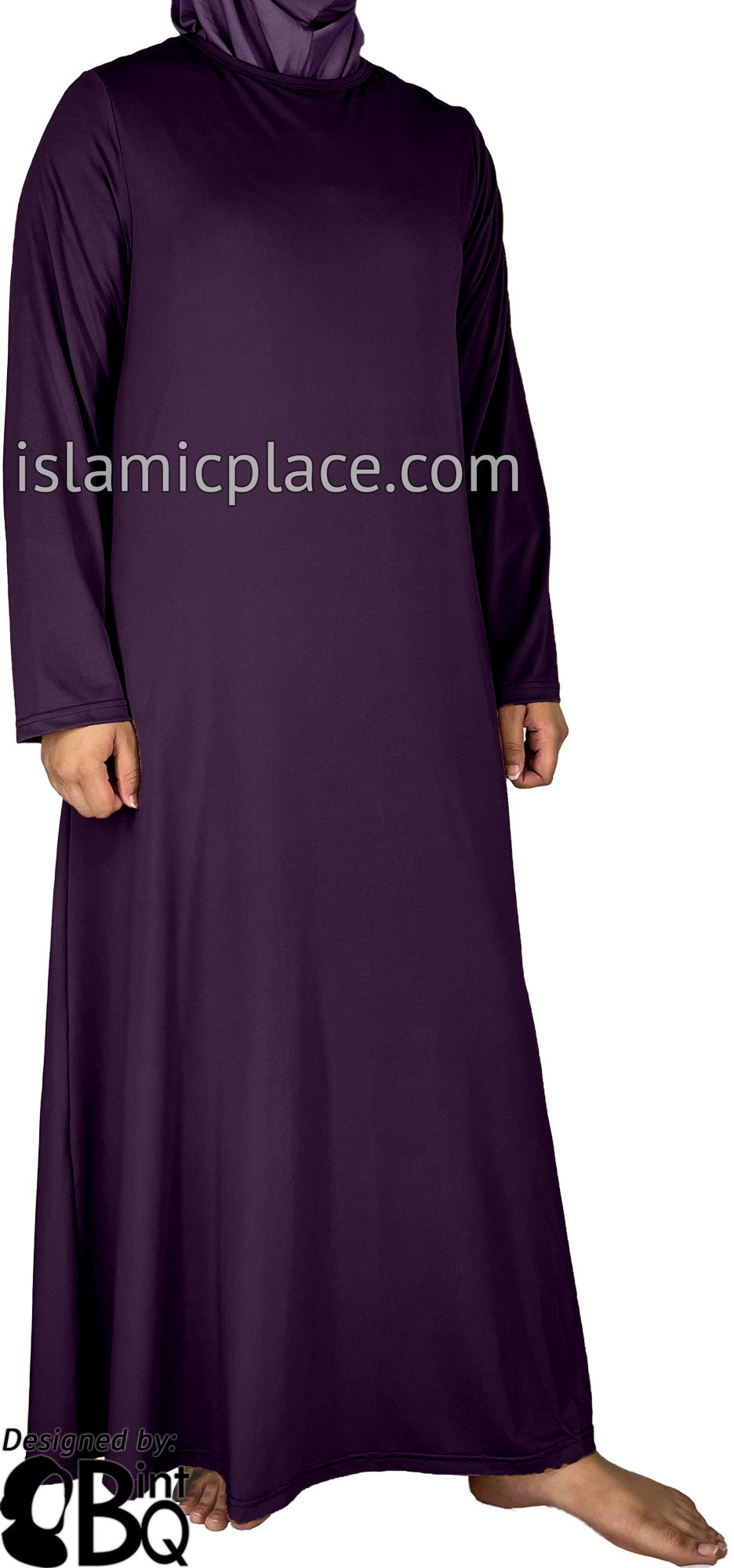 Plum - Salima Simply Elegant Basic Abaya by BintQ