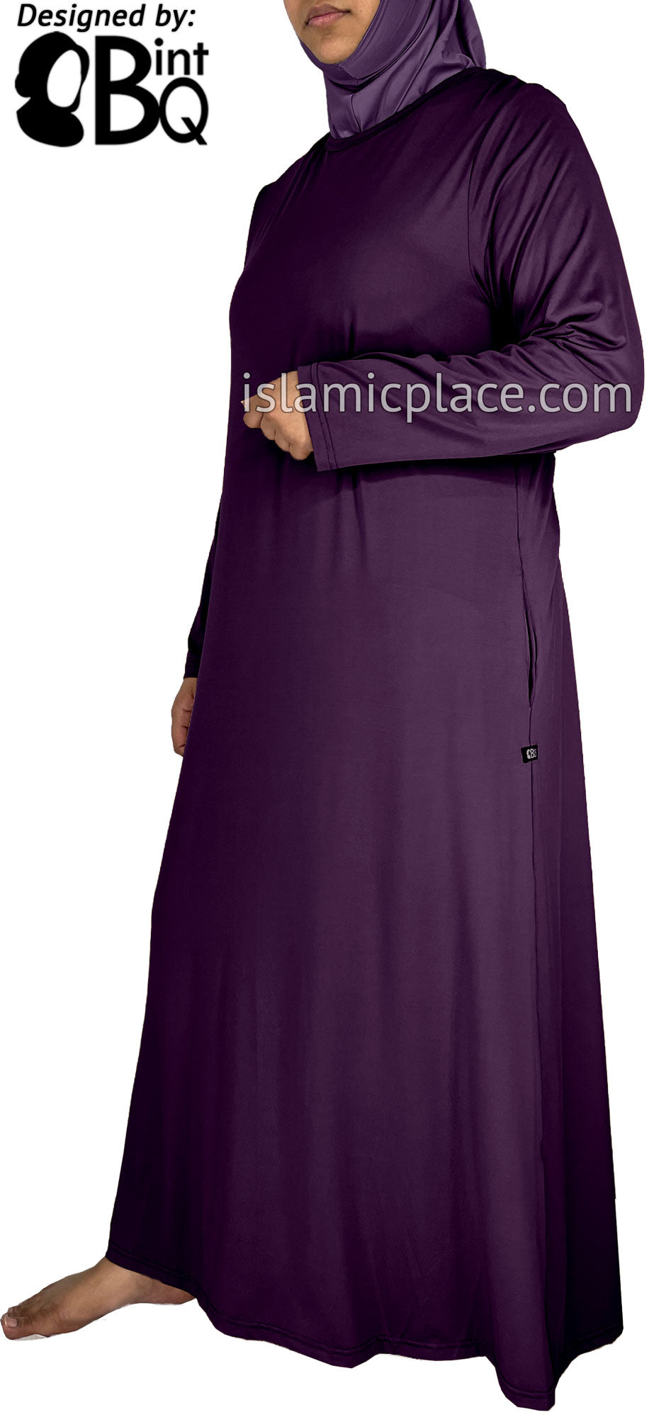 Plum - Salima Simply Elegant Basic Abaya by BintQ