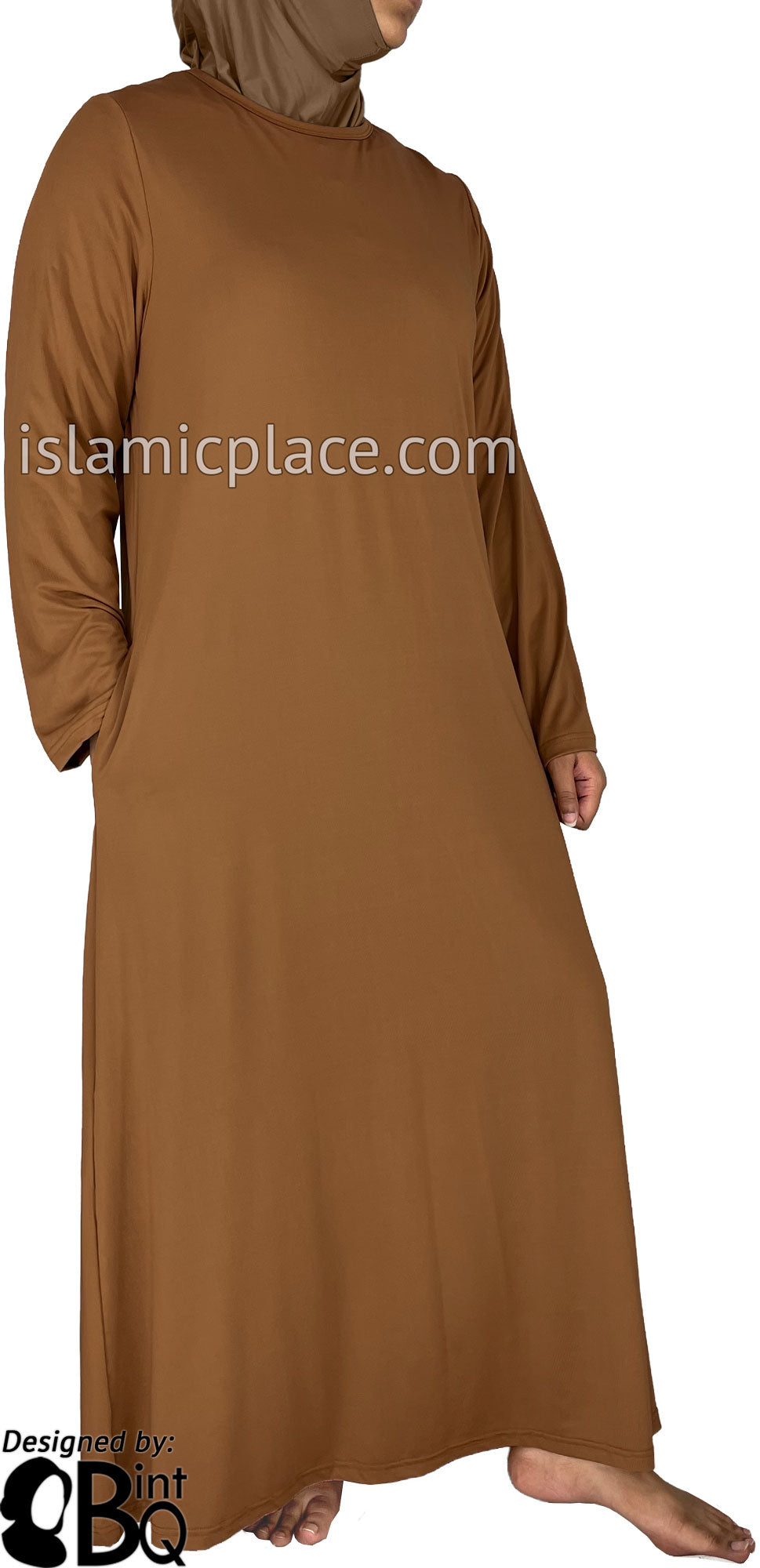 Hazelnut - Salima Simply Elegant Basic Abaya by BintQ