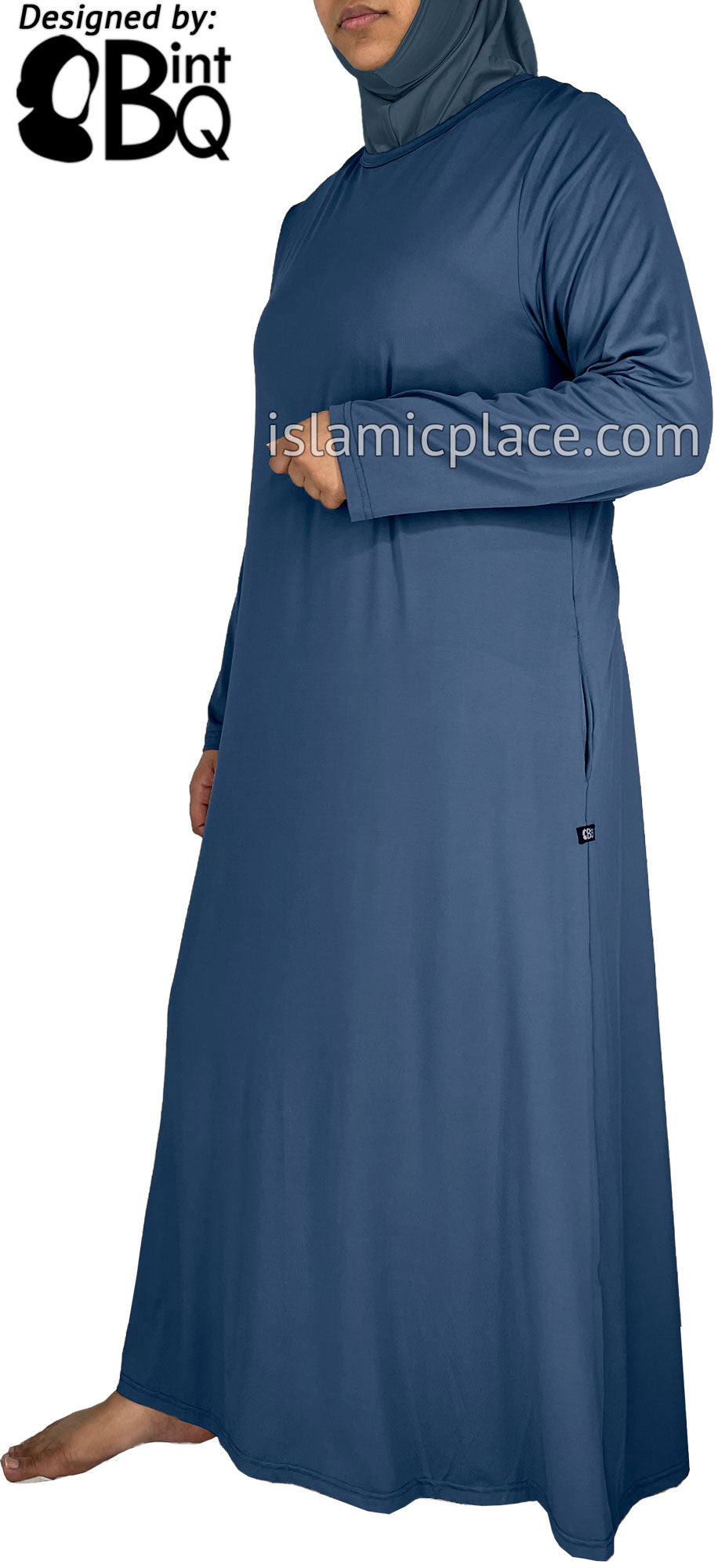 Denim Blue - Salima Simply Elegant Basic Abaya by BintQ