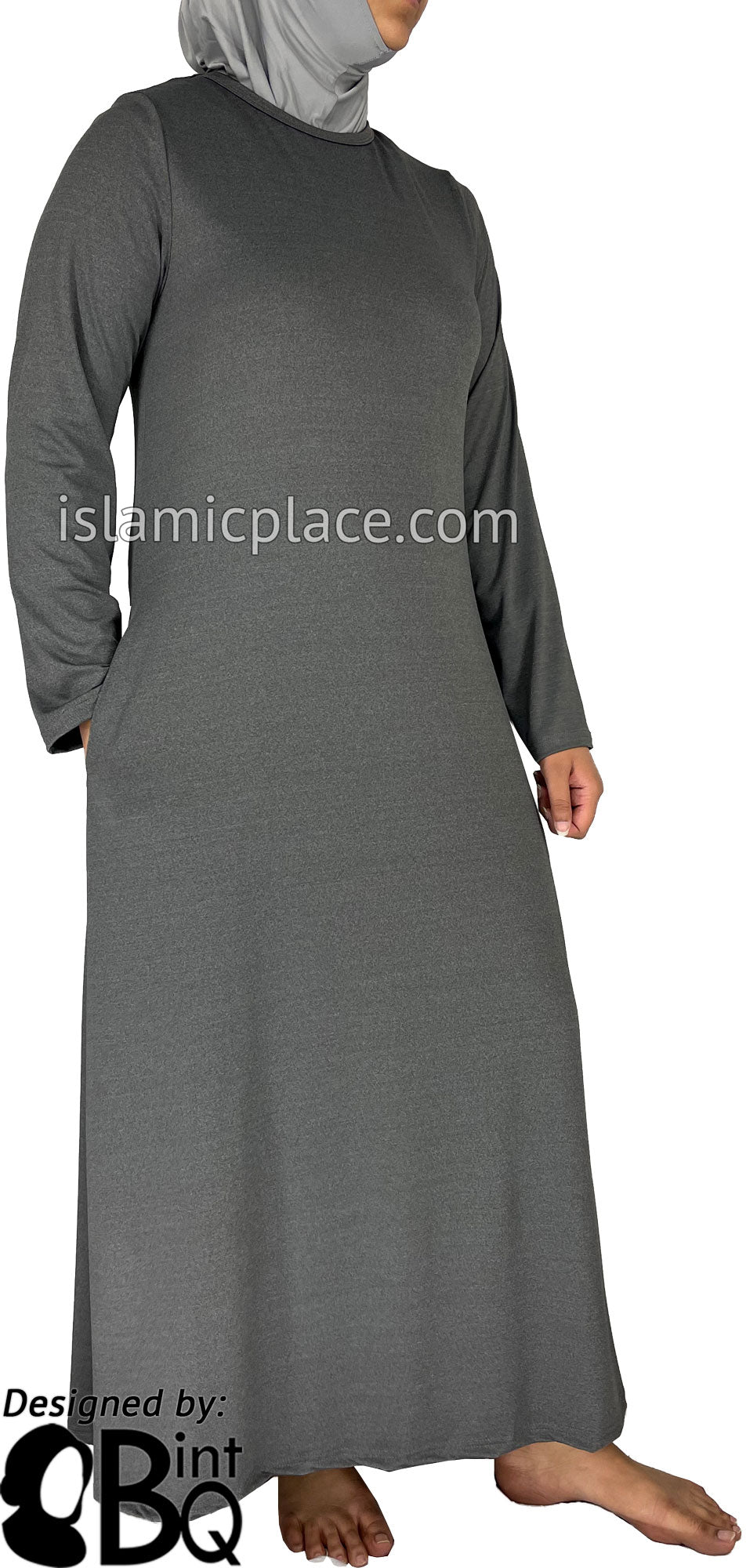 Heather Gray - Salima Simply Elegant Basic Abaya by BintQ