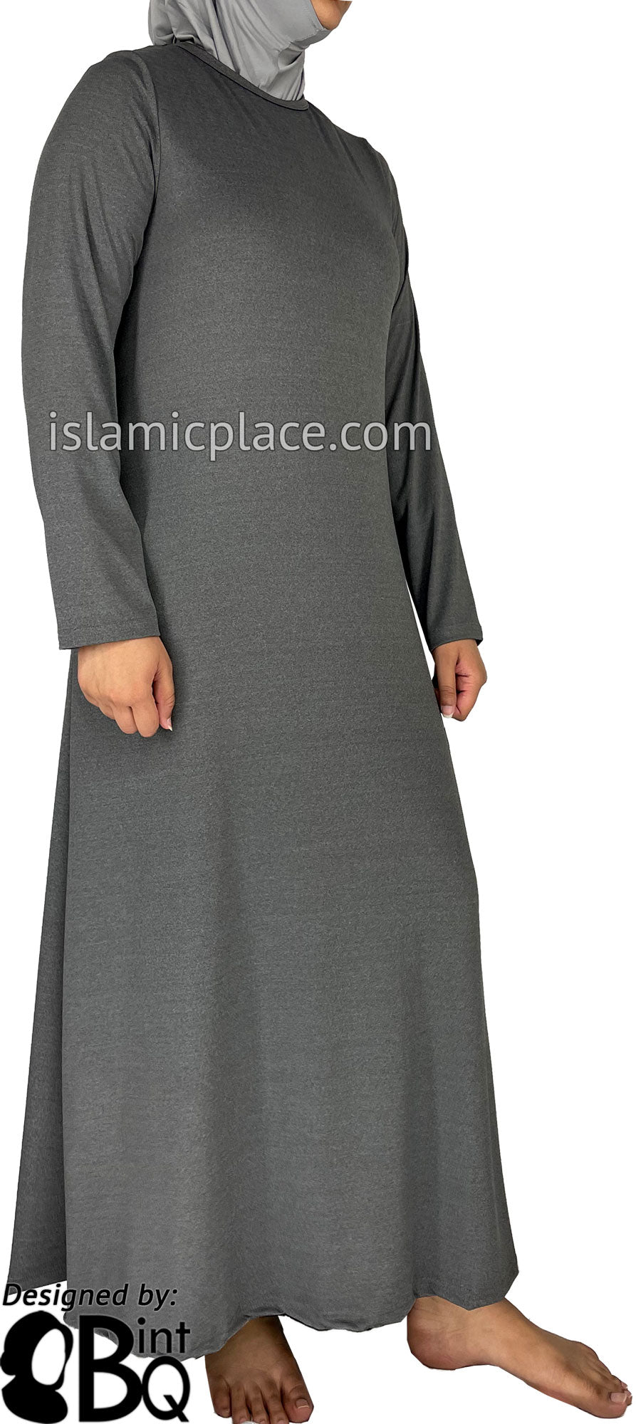 Gray abaya deals