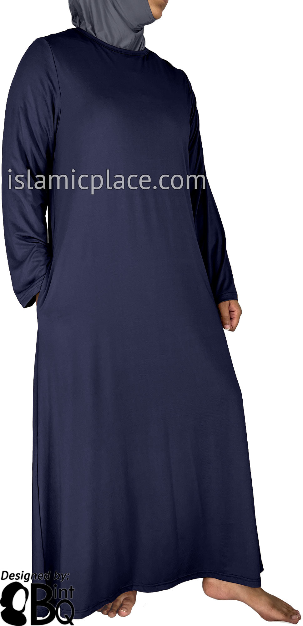 Navy Blue - Salima Simply Elegant Basic Abaya by BintQ