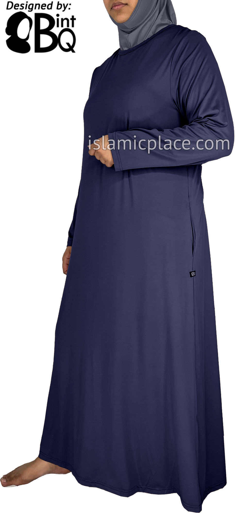 Navy Blue - Salima Simply Elegant Basic Abaya by BintQ