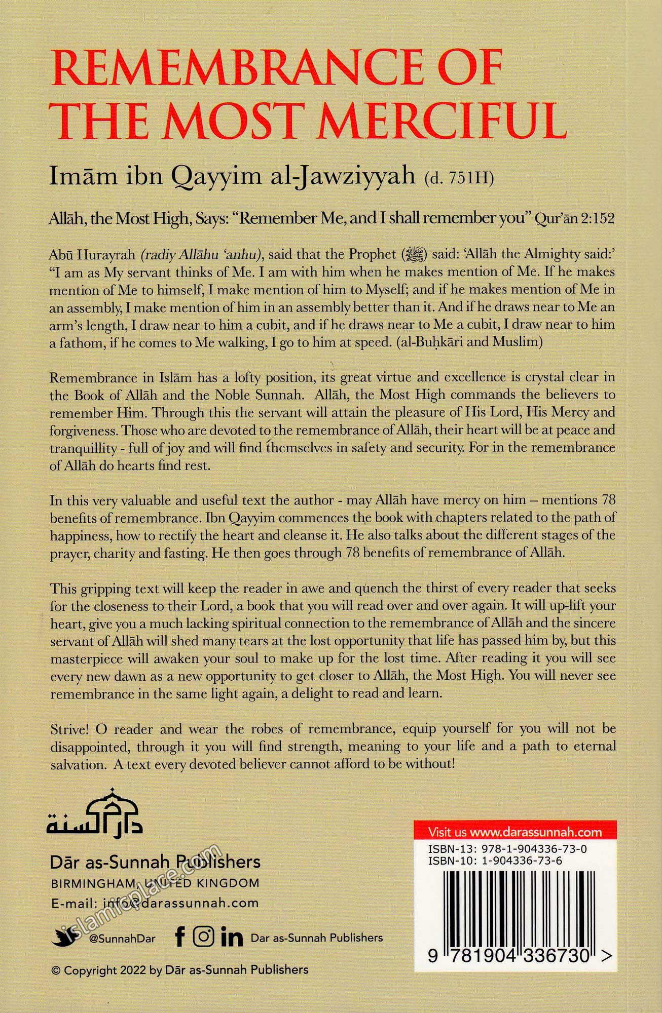 Remembrance of The Most Merciful