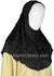 Black - Luxurious Net Style Teen to Adult (Large) Hijab Al-Amira (1-piece style) - Design 14