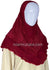 Burgundy - Luxurious Net Style Teen to Adult (Large) Hijab Al-Amira (1-piece style) - Design 14