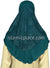 Dark Teal - Luxurious Net Style Teen to Adult (Large) Hijab Al-Amira (1-piece style) - Design 14