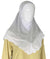 White - Sparle Net Style Teen to Adult (Large) Hijab Al-Amira (1-piece style) - Design 15