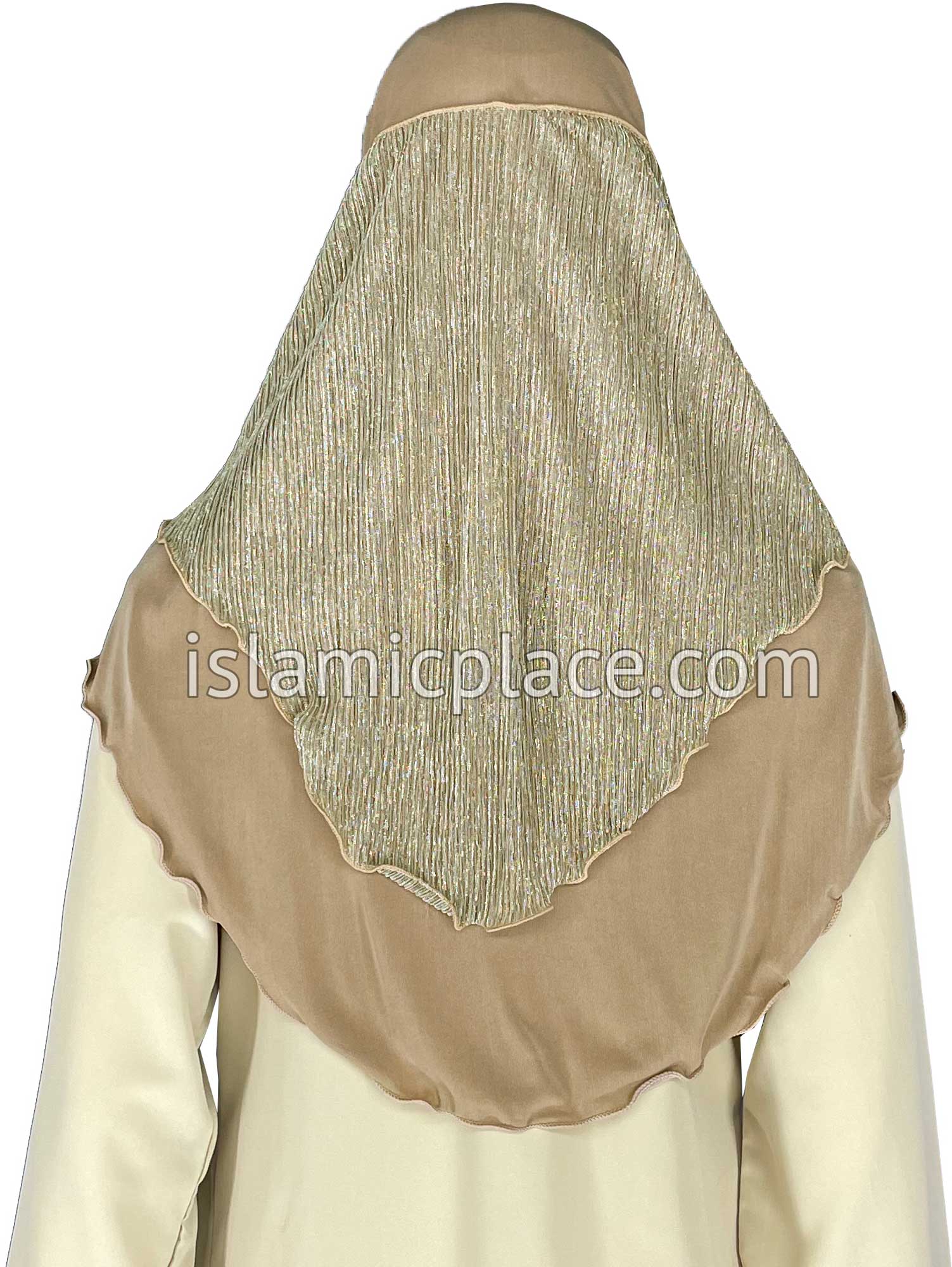 Oyster - Sparle Net Style Teen to Adult (Large) Hijab Al-Amira (1-piece style) - Design 15