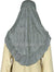 Gray - Sparle Net Style Teen to Adult (Large) Hijab Al-Amira (1-piece style) - Design 15