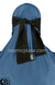 Silver Stones on Black Niqab - Waves Design 2